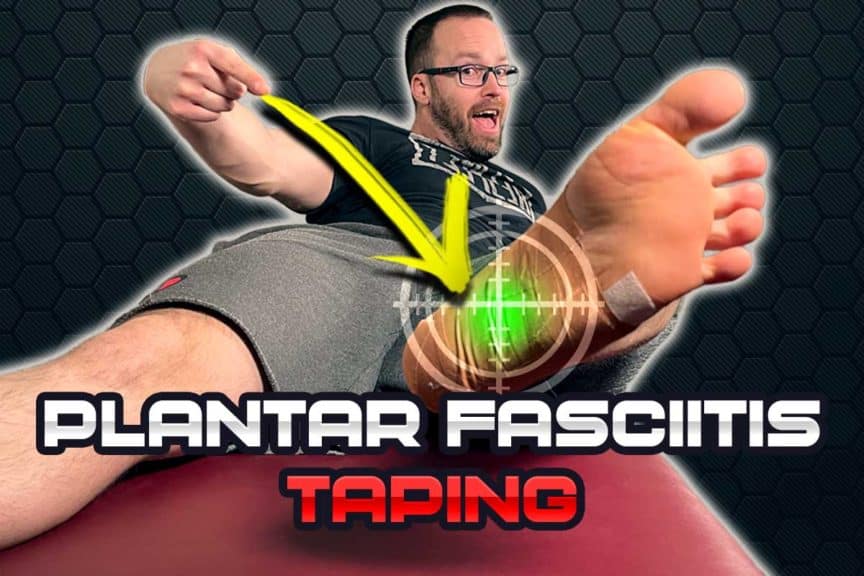 Plantar fasciitis blog image cover showing Low-Dye taping technique
