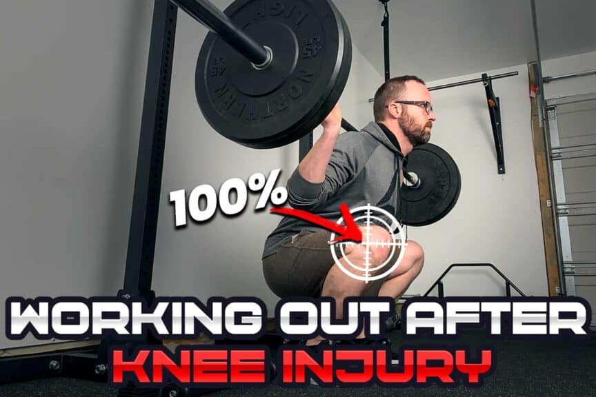 Performing the squat exercise after a knee injury
