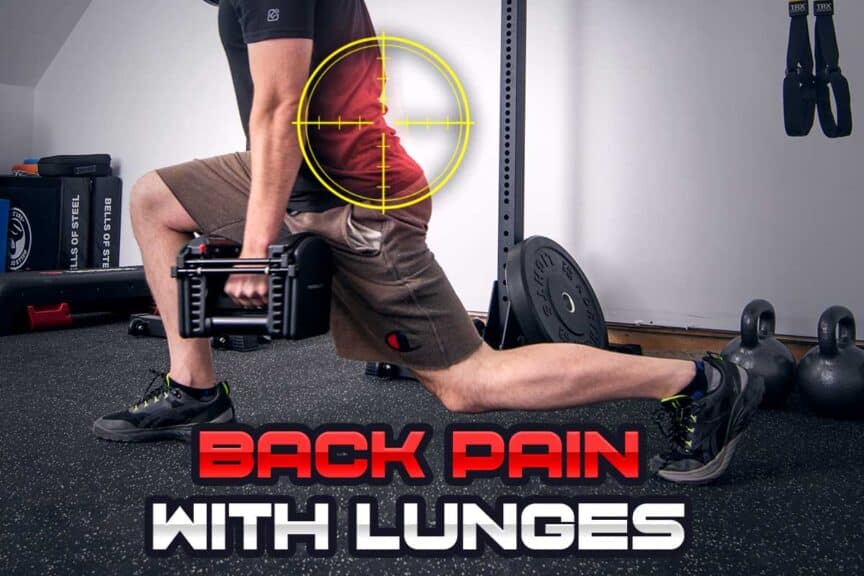 Experiencing lower back pain when lunging