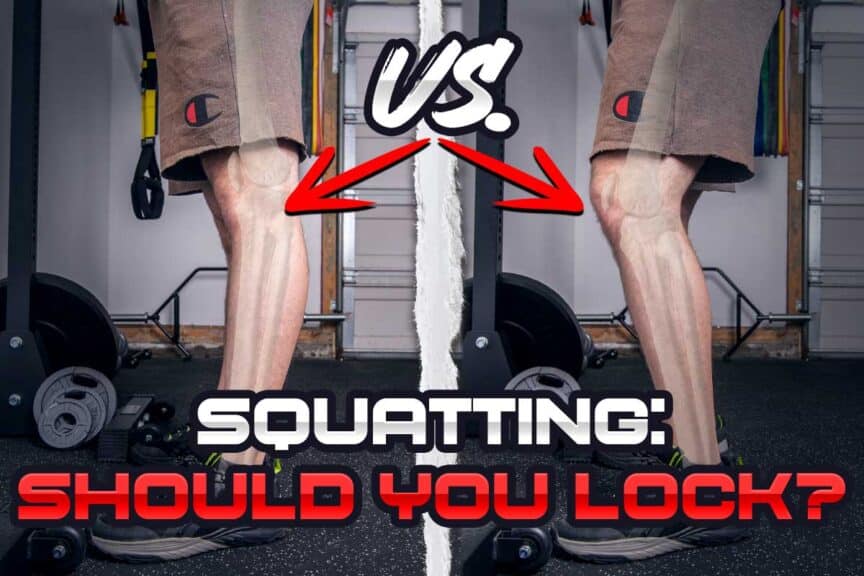Locking and not locking knees when squatting